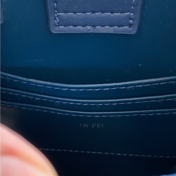 JW PEI Fei Dark Blue Monogram Logo Phone Bag Crossbody Purse Minibag | Navy - Picture 14 of 15